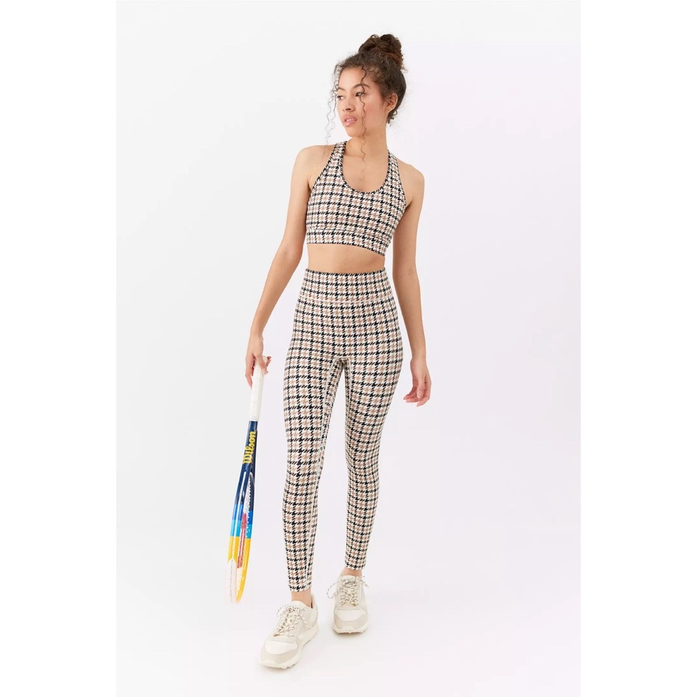 ALL ACCESS NYC Center Stage Houndstooth Legging & Front Row Bra SET